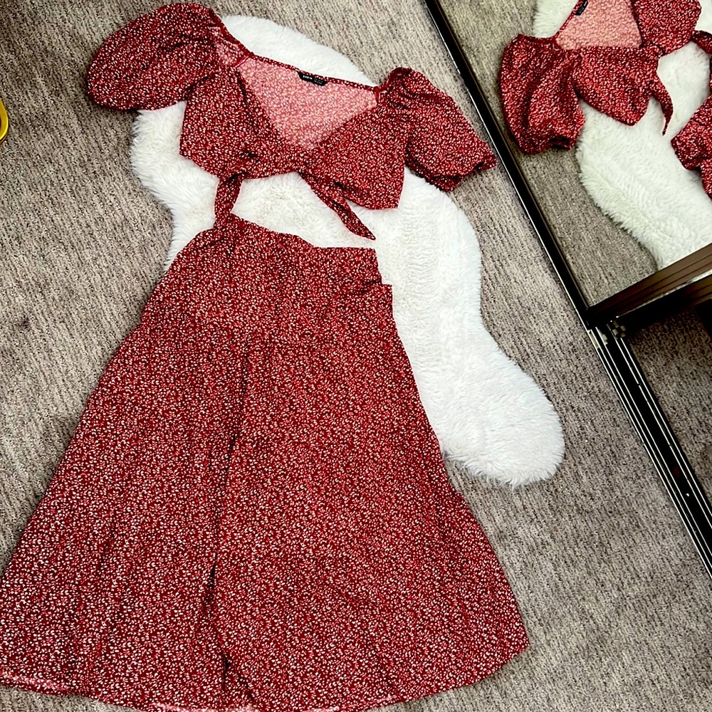 Top and skirt set